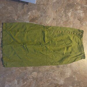 Linen/Cotton Skirt with Slit